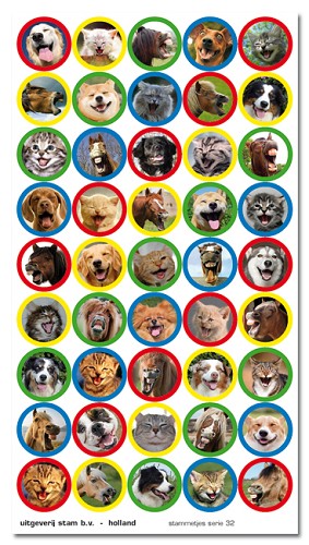Serie 32 - vriendelijke dieren koppen