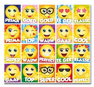 Serie 44 - smiley's met tekst