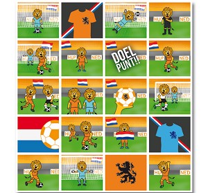 Serie 168 - oranje voetbal leeuw