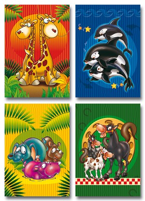 Serie 844 - grappige dieren *