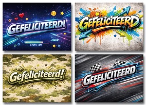 Serie 11002 - stoere felicitatie