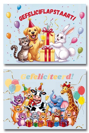 Serie 963 - felicitatie get. dieren