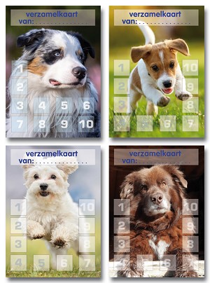 Verzamelkaarten honden serie 705
