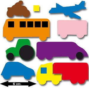 Vervoer plakfiguren