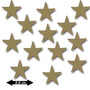 Sterretjes goud  ongegomd