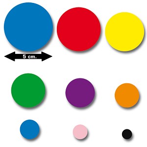 Set plakfiguren cirkels gemengd