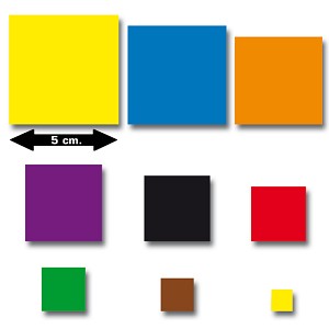 Set plakfiguren vierkanten gemengd