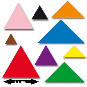 Set plakfiguren driehoeken gemengd