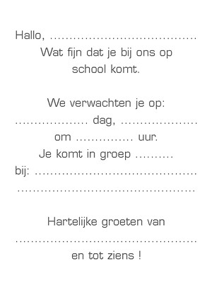 Voorbeeld tekst basisschool